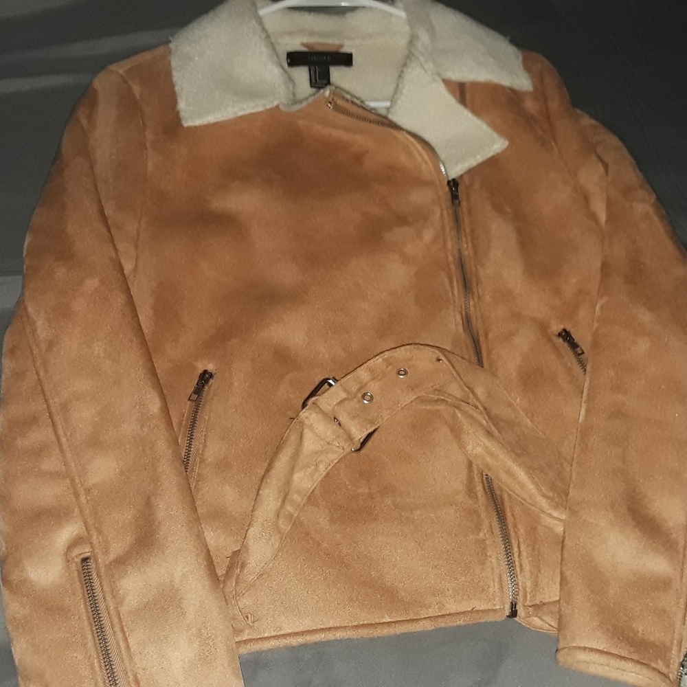 Faux Suede Moto Jacket